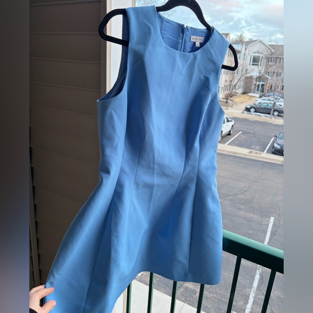 🆕🦋 Gianni Bini Blue Mini Dress Cocktail Party Size 0,10 Casual Party Modern - Picture 5 of 15